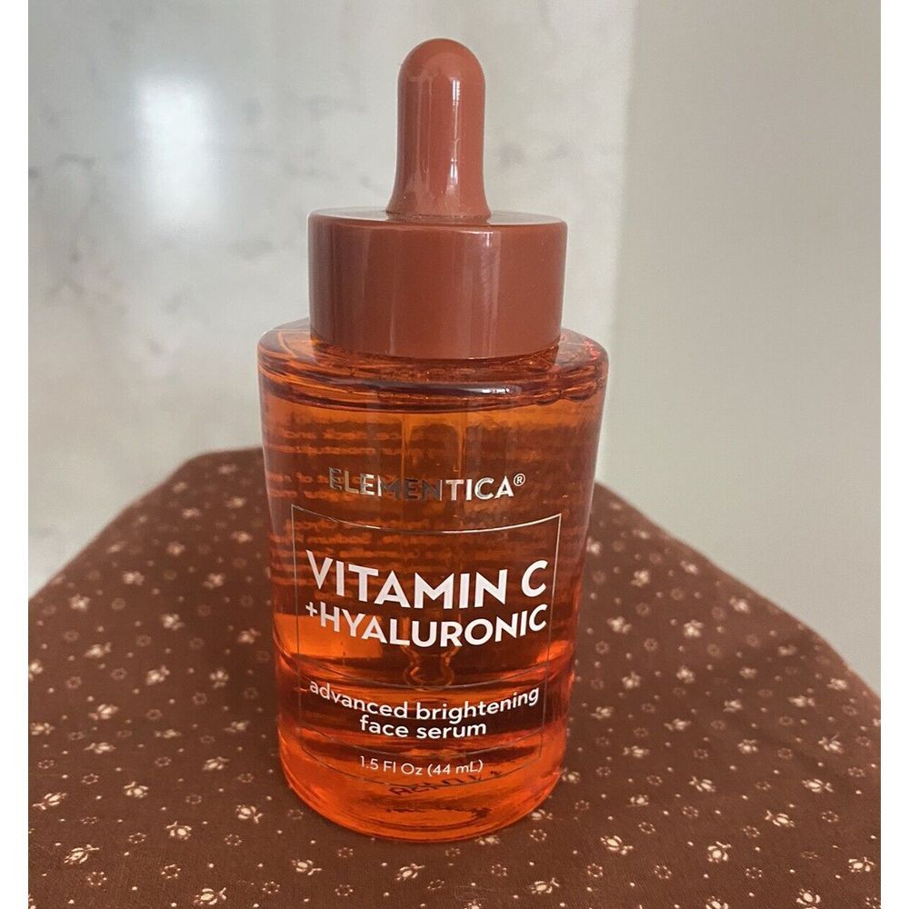 Elementica Vitamin C + Hyaluronic Advanced Brightening Face Serum 1.5 fl oz 44mL
